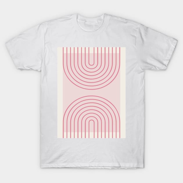 Pink Abstract Preppy Y2k Maximalist Design T-Shirt by VanillaArt